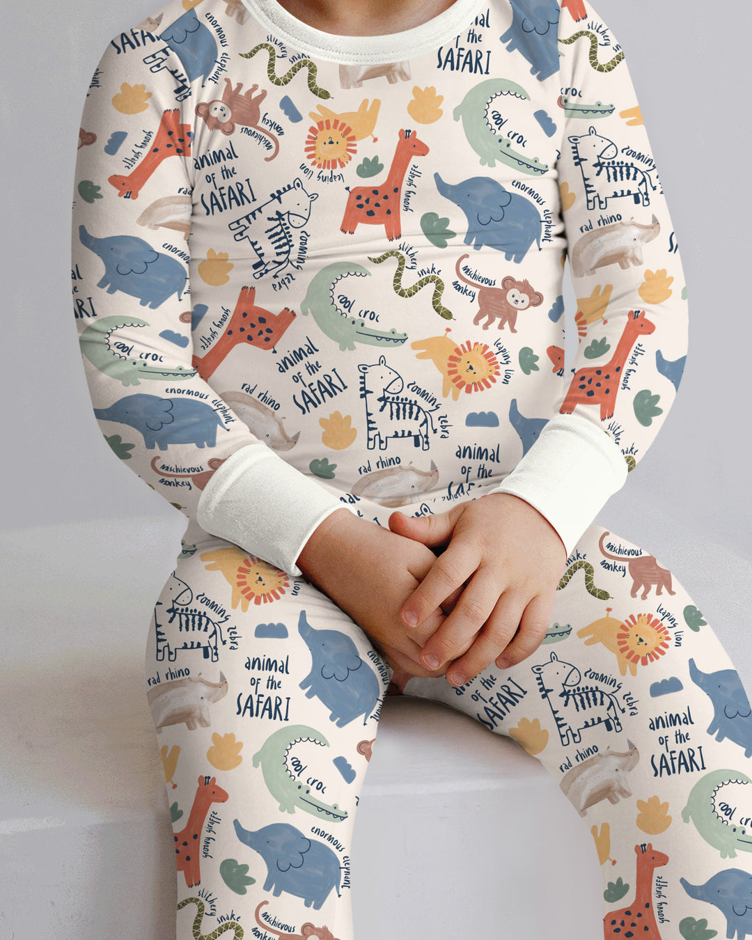 Funny African Animals Two Piece Long Sleeve Pajama Set
