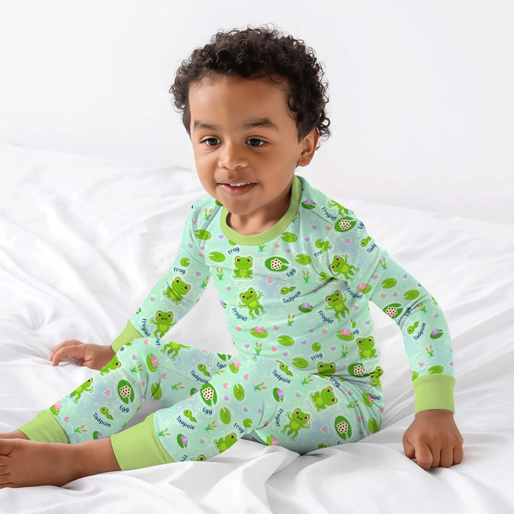 Little Wonders From Tadpole to Frog Two Piece Long Sleeve Pajama Set