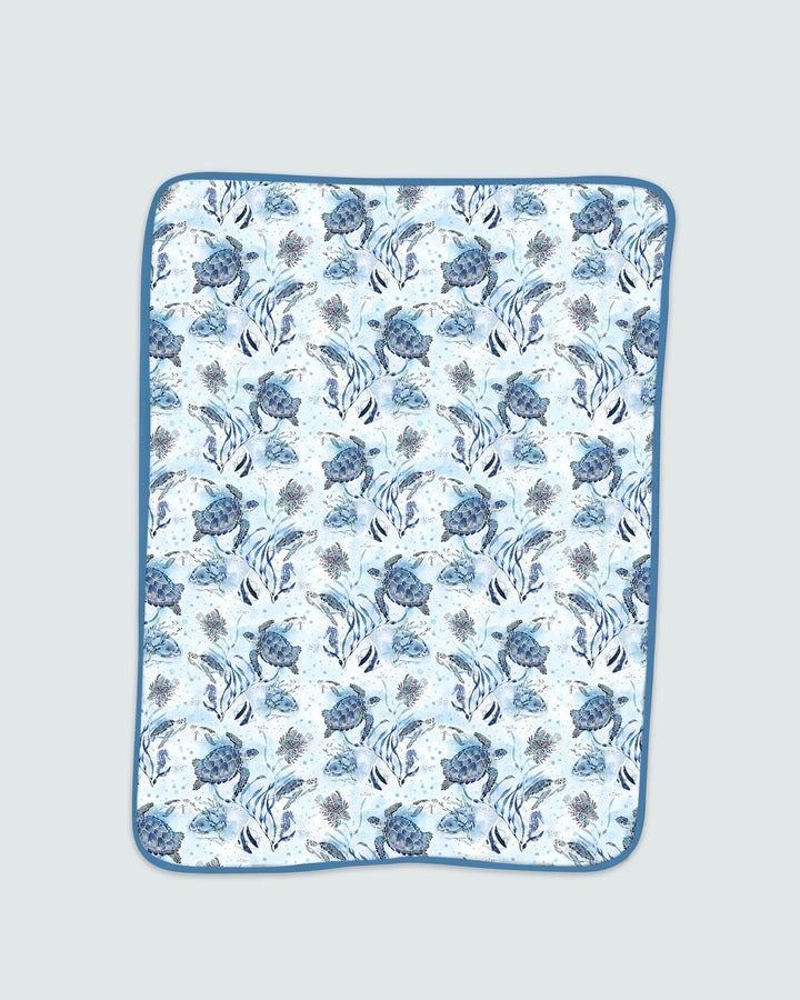 Little Turtles Family Matching Bamboo Blanket