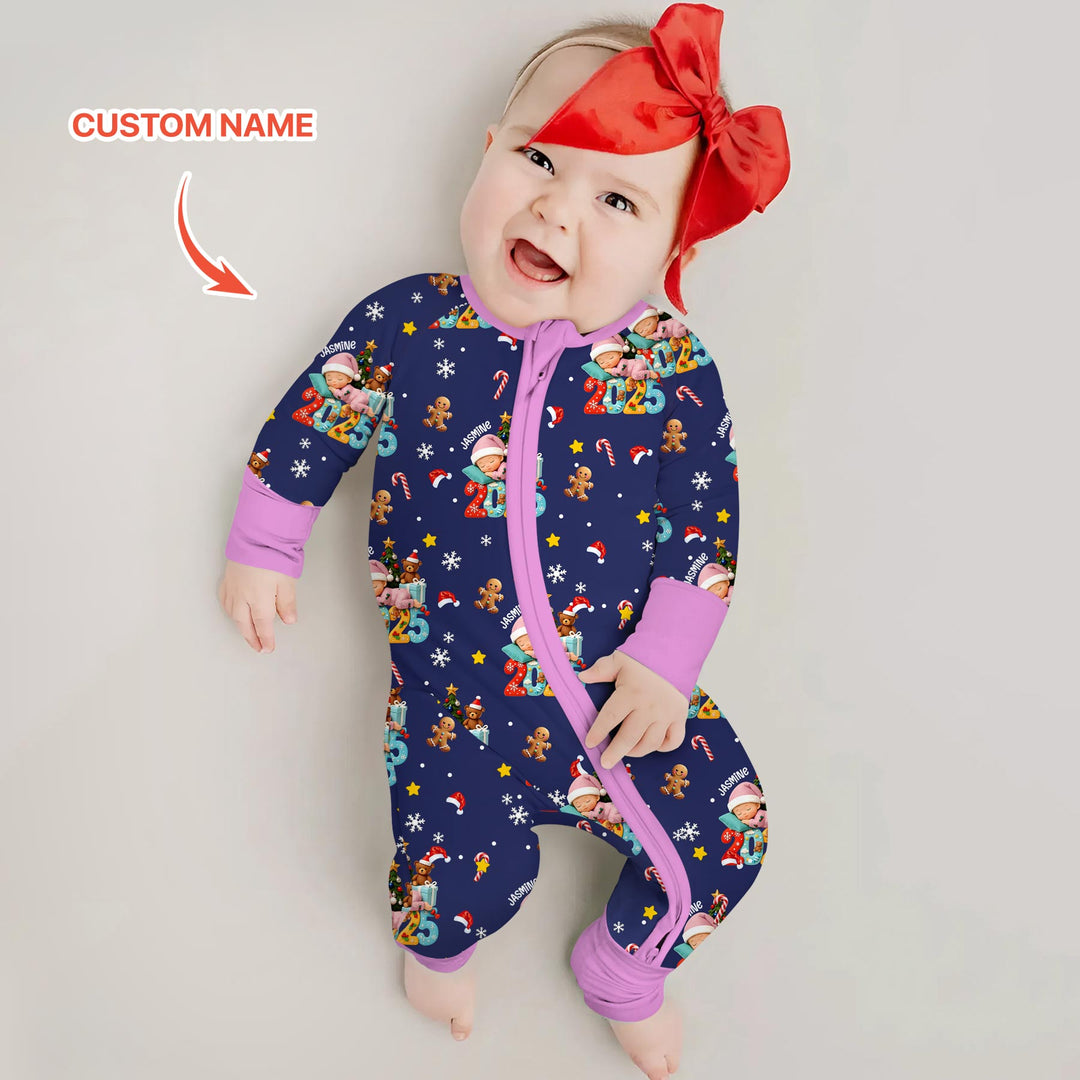 Gerippte Babykleidung mit individuellem Foto - Weich &amp; Skizzenhaft