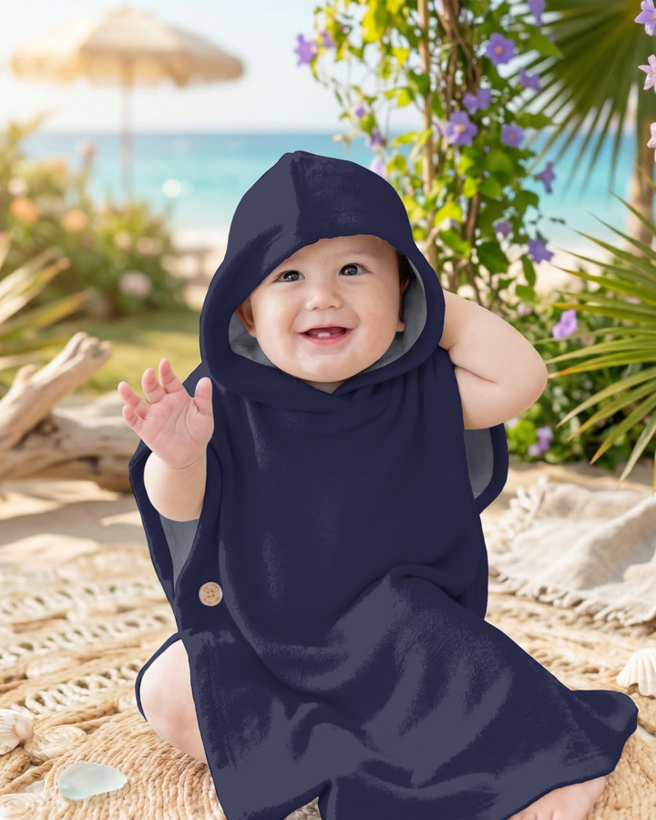 Solid Color Bamboo Swim Poncho