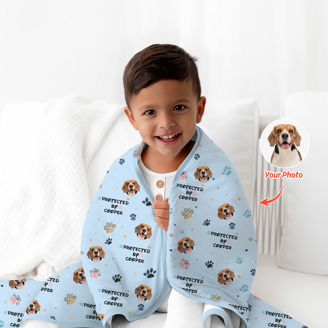 Custom Dog Pattern Toddler Blanket