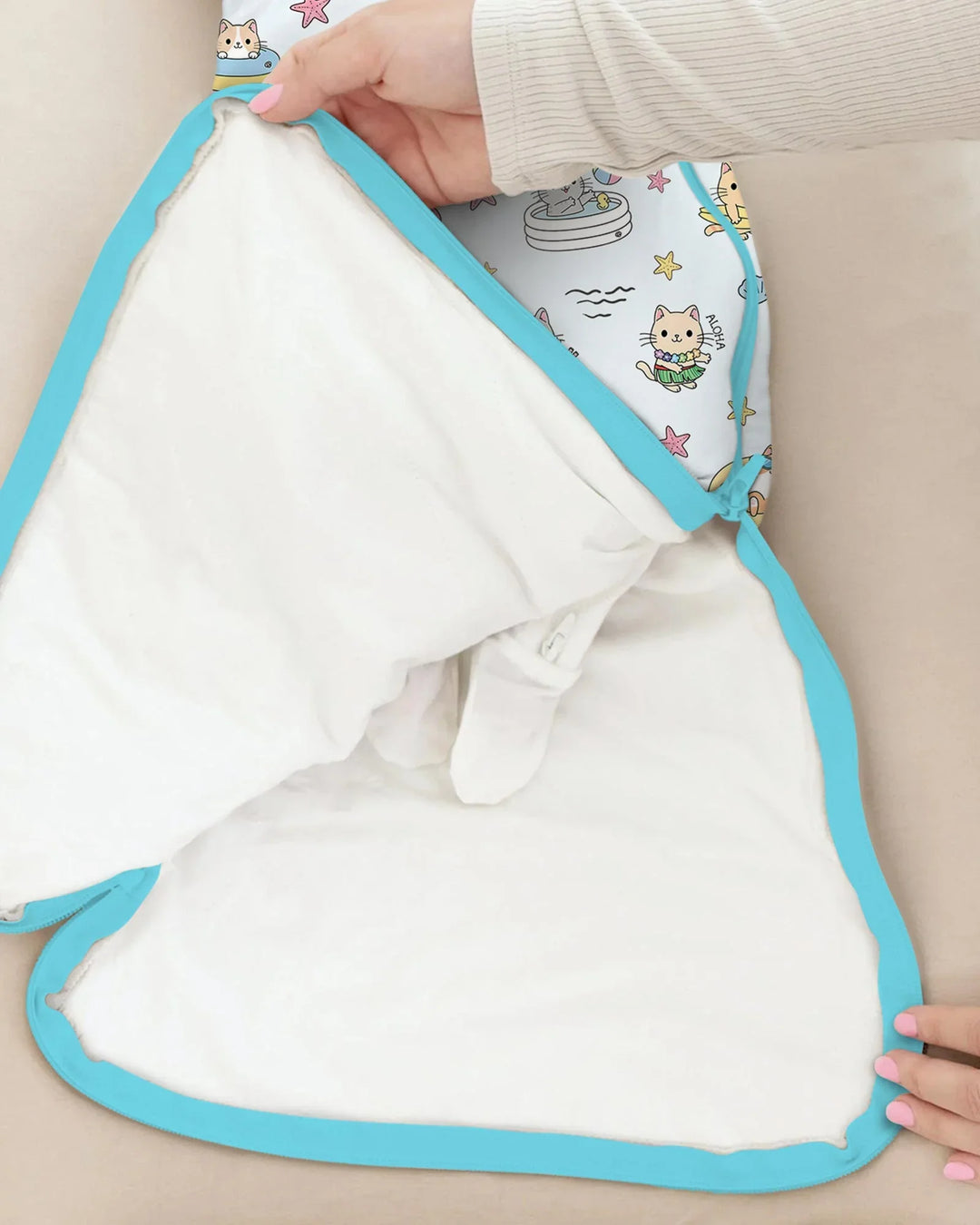 Kawaii Cats Summer Vacation Bamboo Sleep Bag