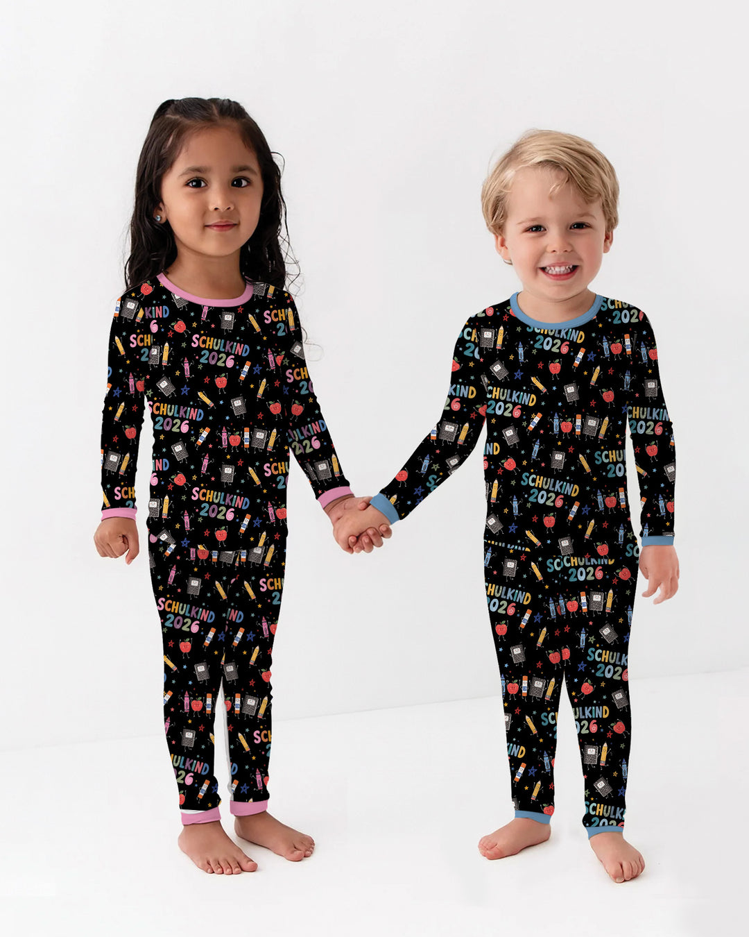 Conjunto de pijama de dos piezas de bambú de manga larga