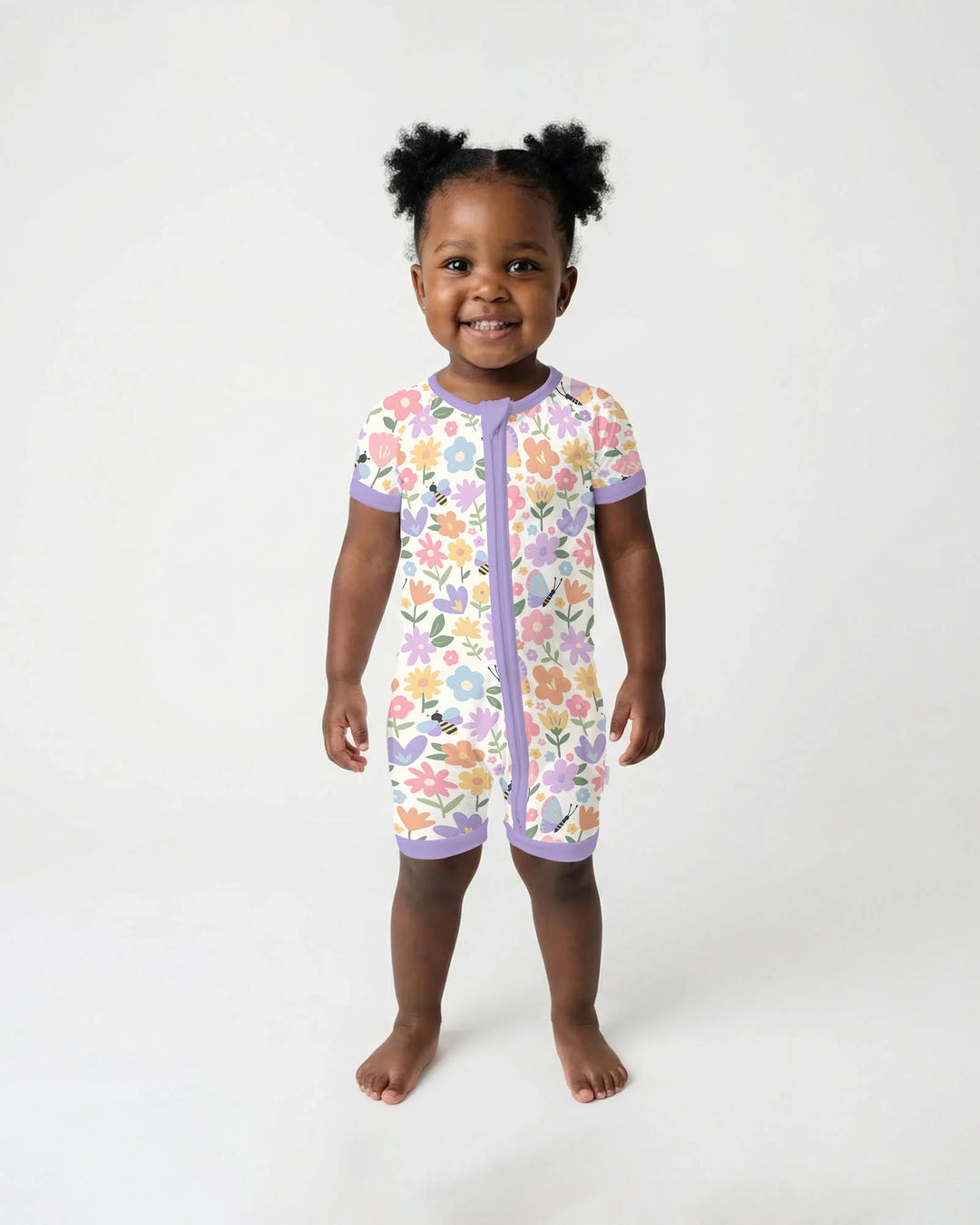Flower Gardens Bamboo Shorty Zippy