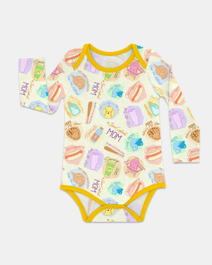 SoftBall Mom Saves The Days Bodysuit