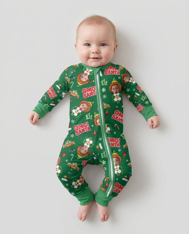 Custom Image OMG Santa Bamboo Convertible Zippy