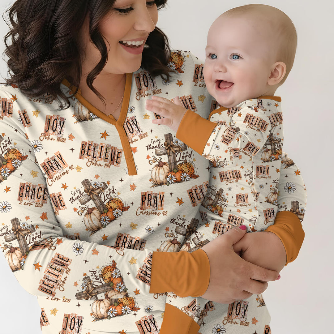 Floral Fall Give Thanks To The Lord Bamboo Convertible Zippy