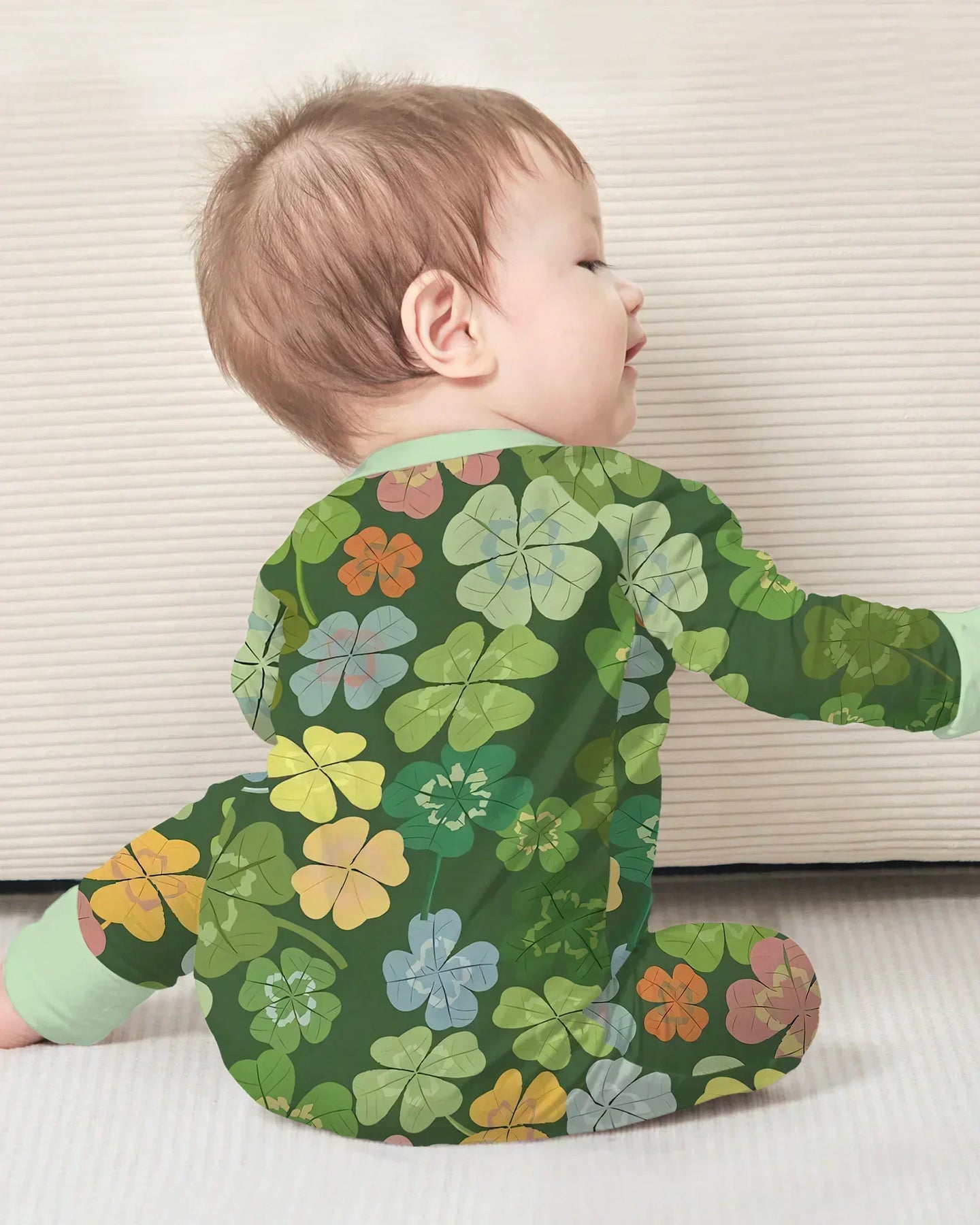 Lucky 4 Leaf Clover Bamboo Convertible Zippy