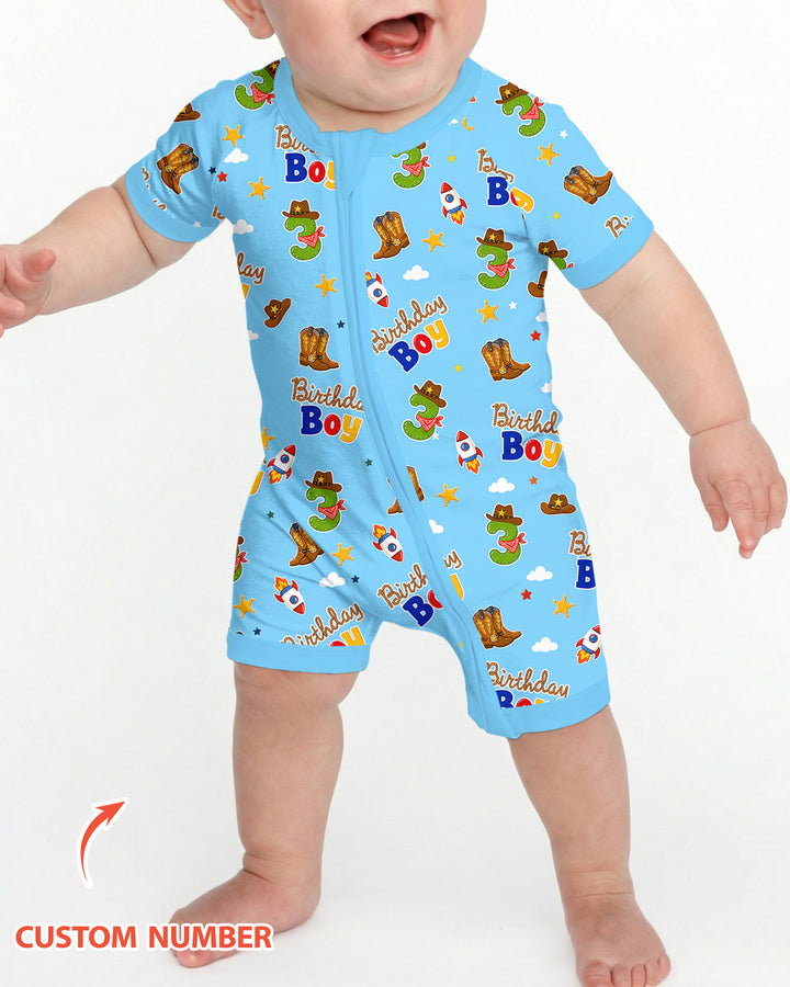 Plantilla PERSONALIZADA de Bambú Pijama Corto con Cremallera
