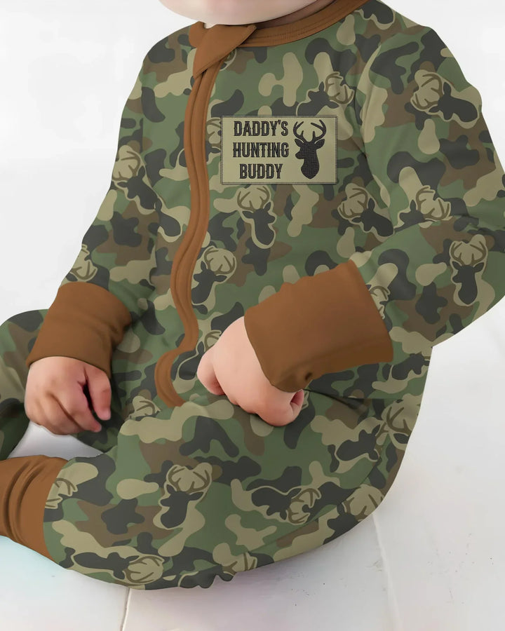 Embroidered Matching With Hunting Dad Bamboo Convertible Zippy