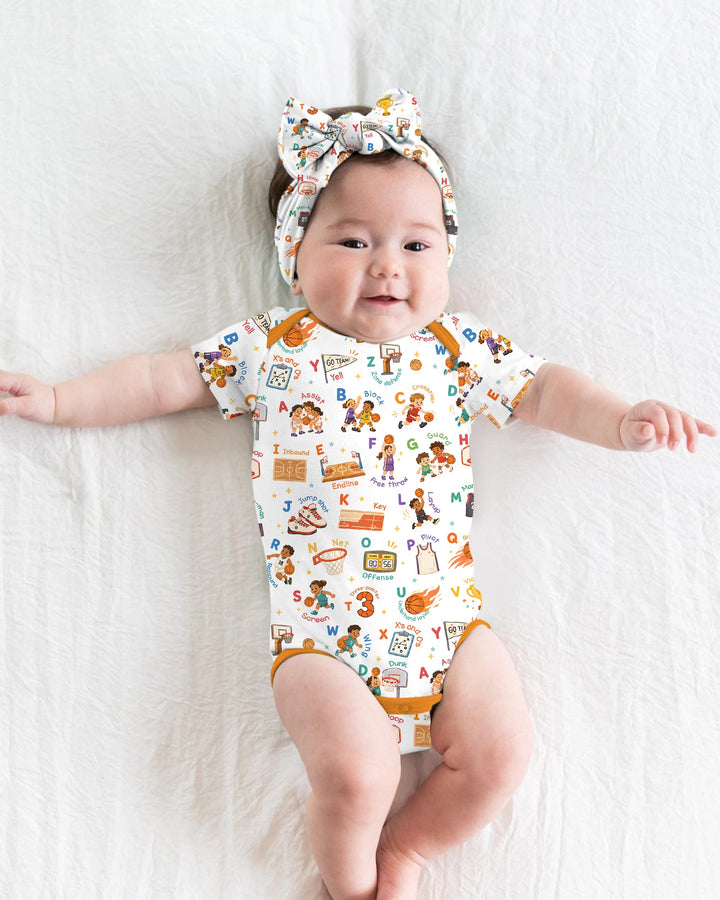 Basketball Alphabet Bamboo Bodysuit