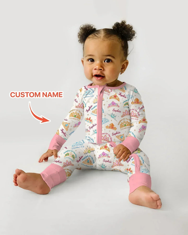 Hija del Rey Nombre Personalizado Bambú Convertible con Cremallera