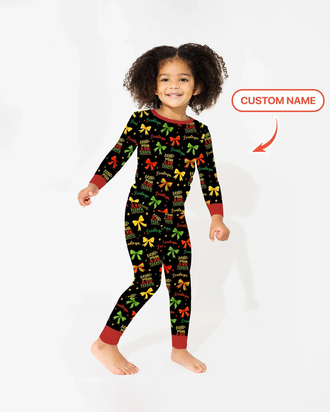 Little Miss Juneteenth Bamboo Two Piece Long Sleeve Pajama Set