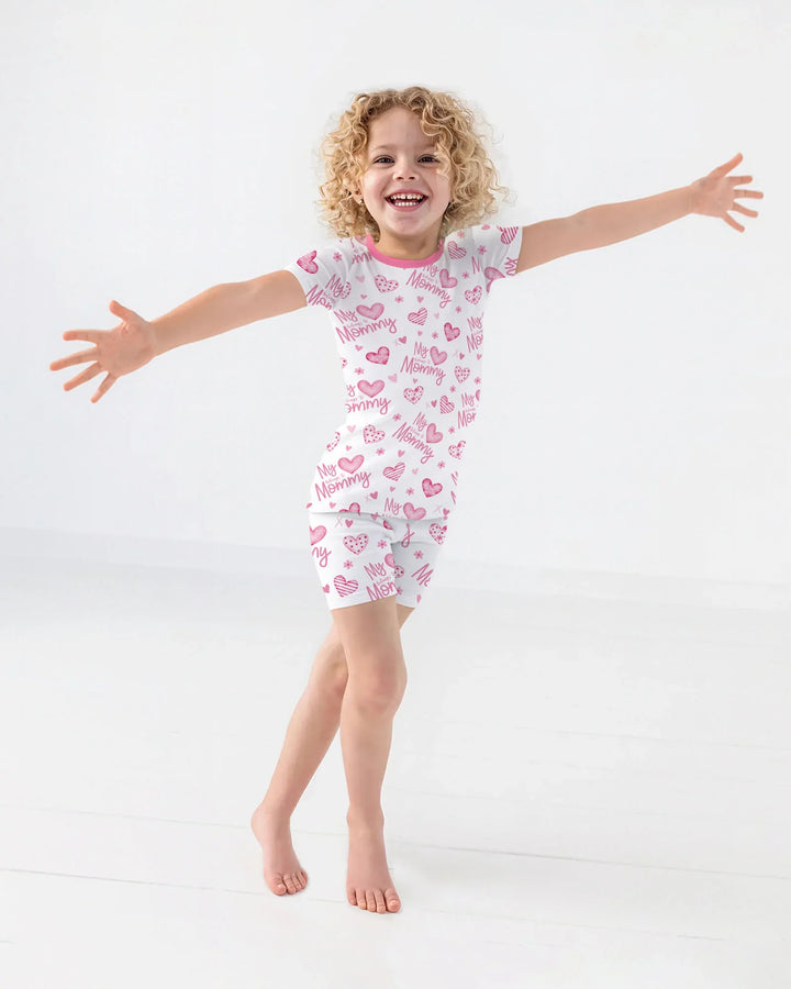 My Heart Belongs To Mommy Bamboo Two Piece Short Sleeve Shorts Pajama Set