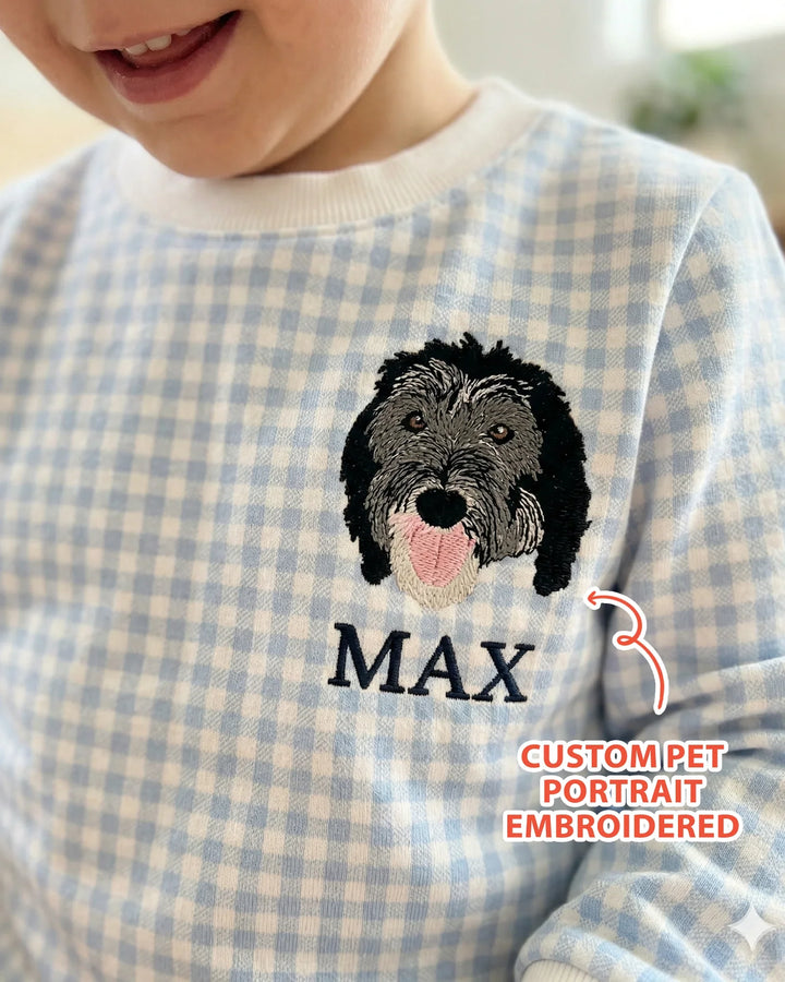 Custom Embroidered Pet Bamboo Crewneck Sweatshirt