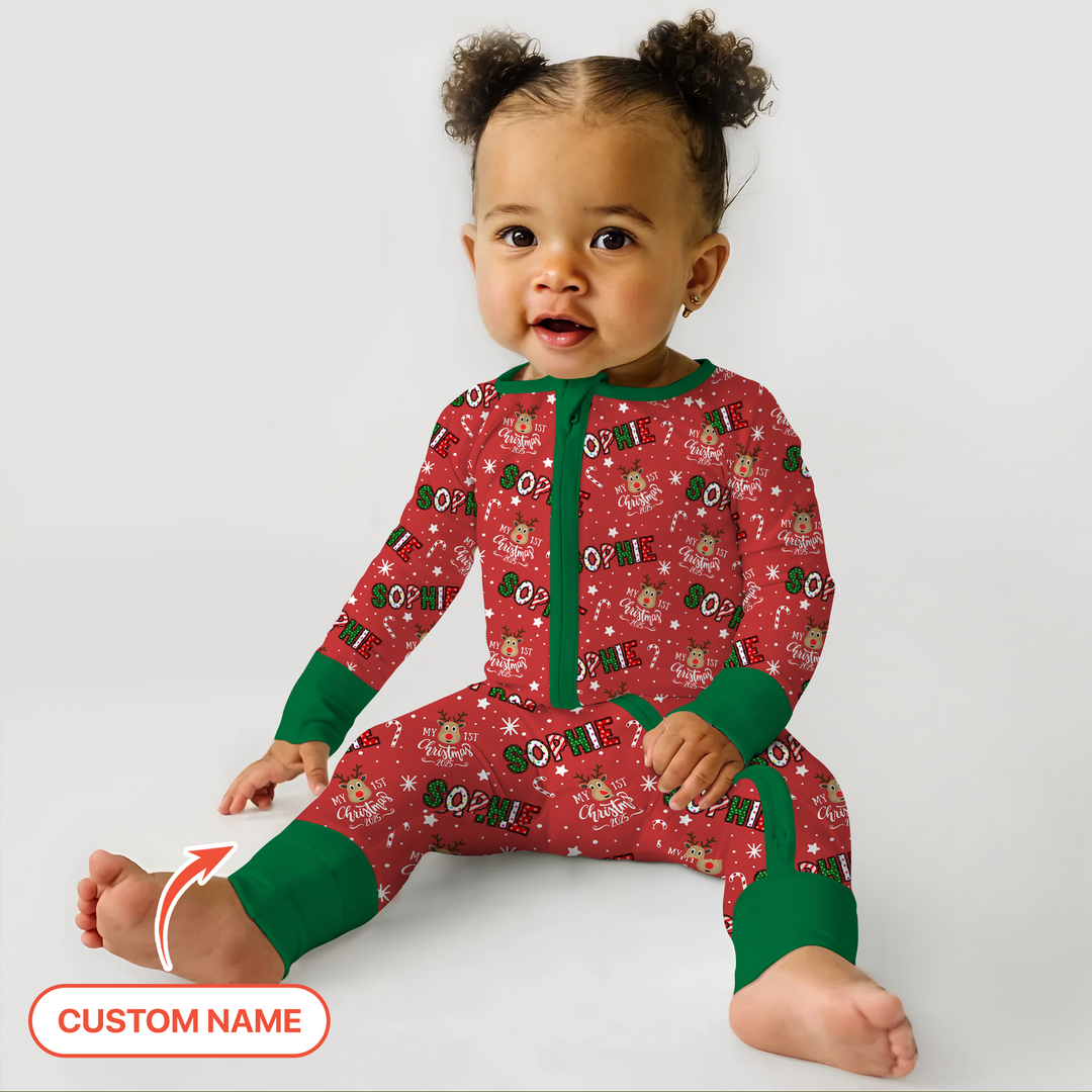 Custom Name "My First Christmas 2025" Convertible Zippy