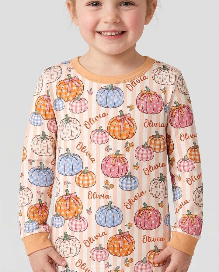 Conjunto de pijama de dos piezas de bambú con mangas largas, plantilla PERSONALIZADA