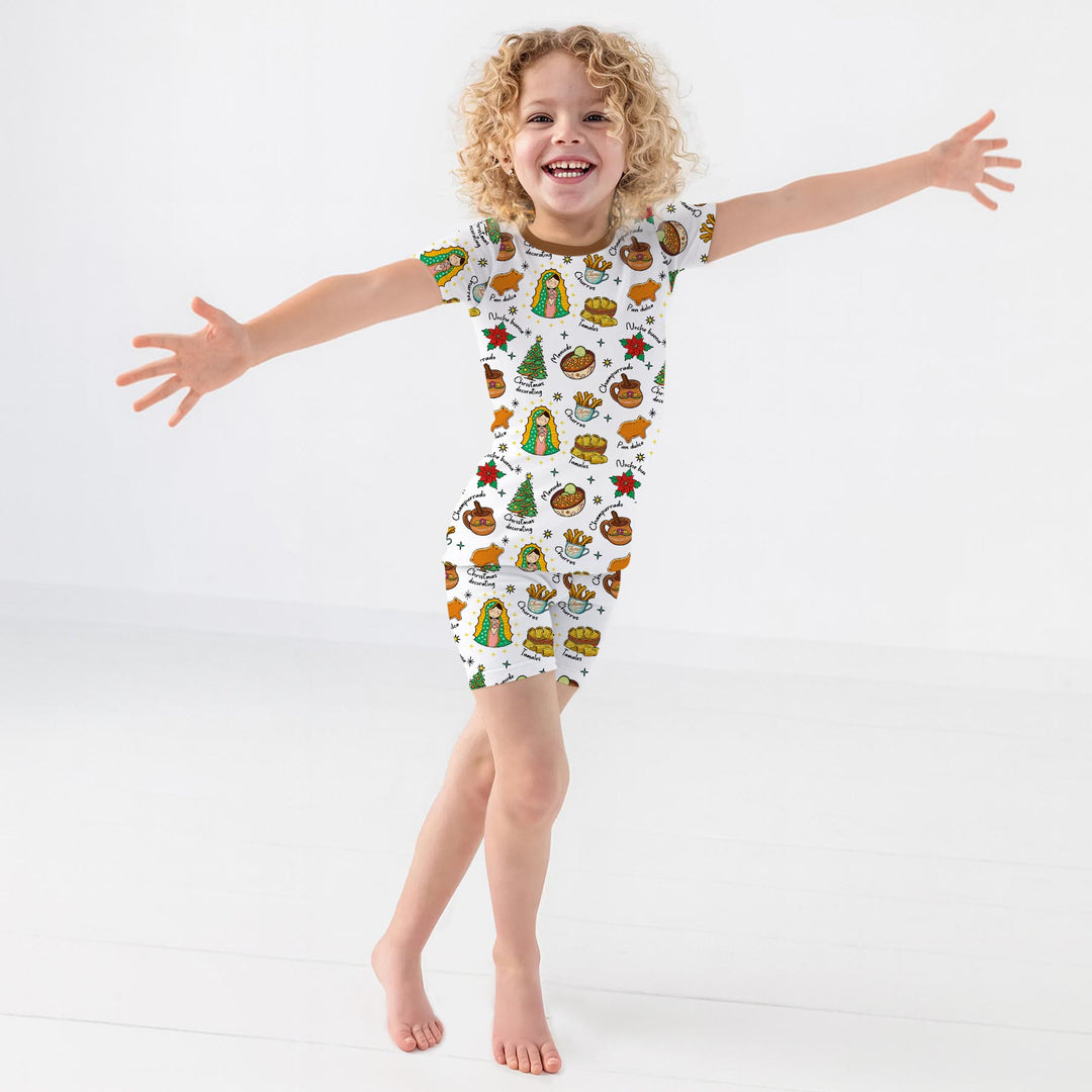 Abuelita and Pan Dulce Season Two Piece Short Sleeve Shorts Pajama Set