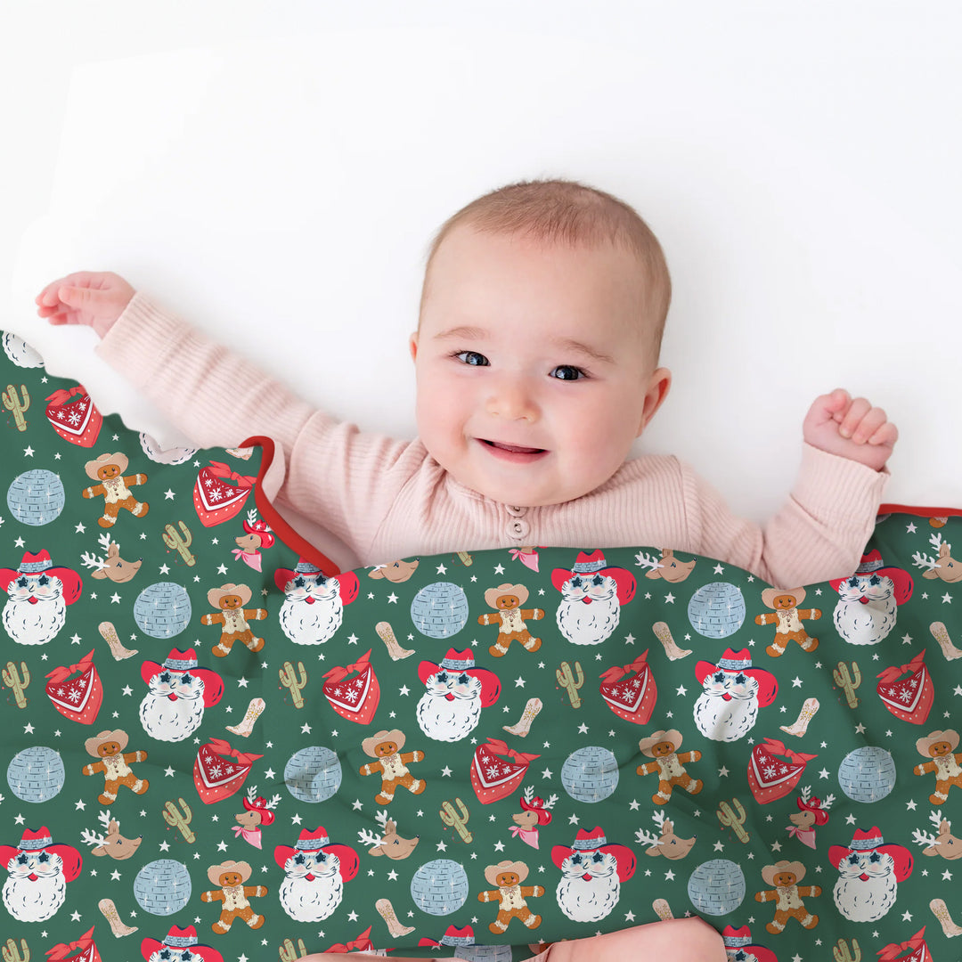 Lovely Western Christmas Boy Toddler Blanket