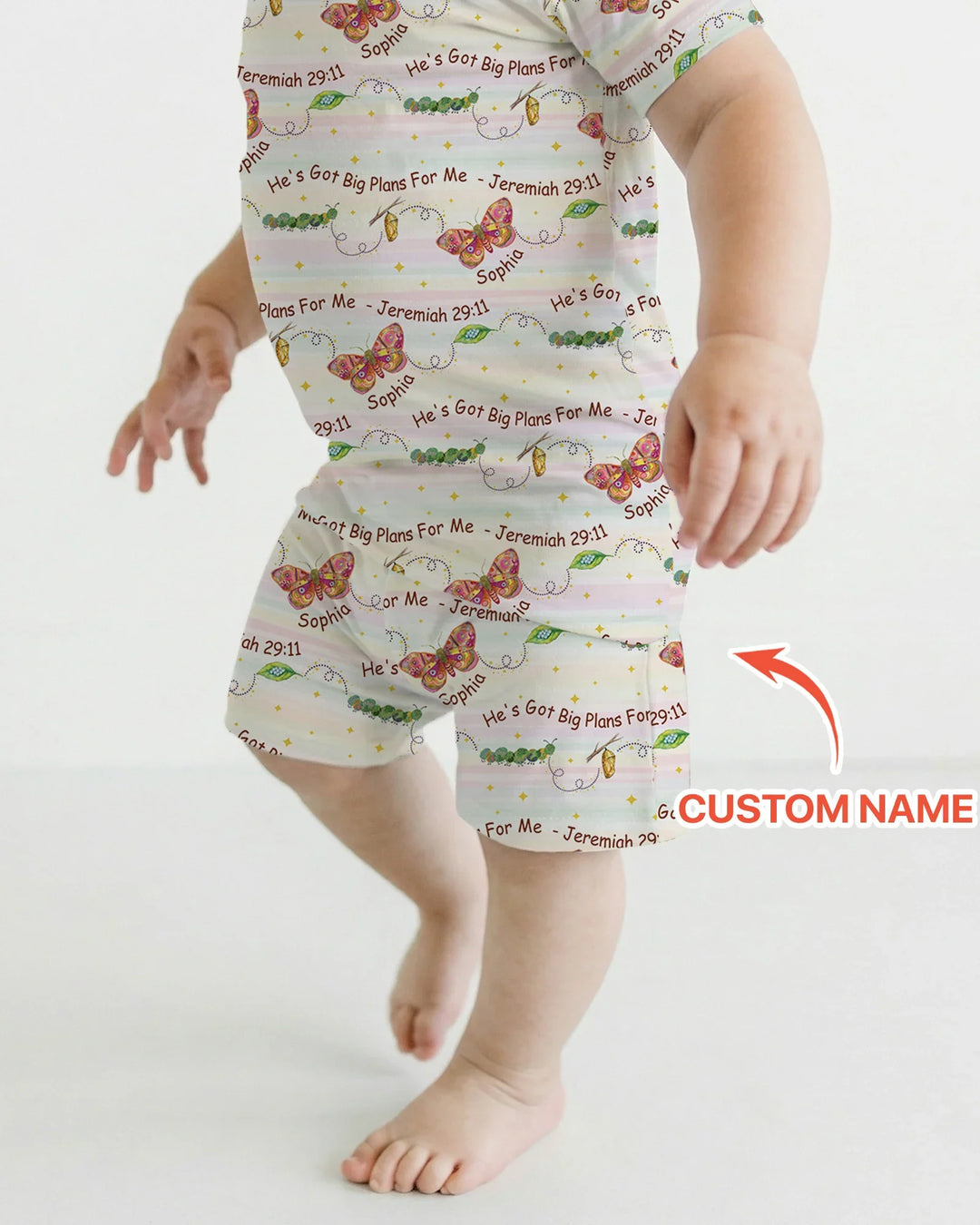 Zweiteiliges, kurzärmliges Pyjama-Set mit Marienkäfern