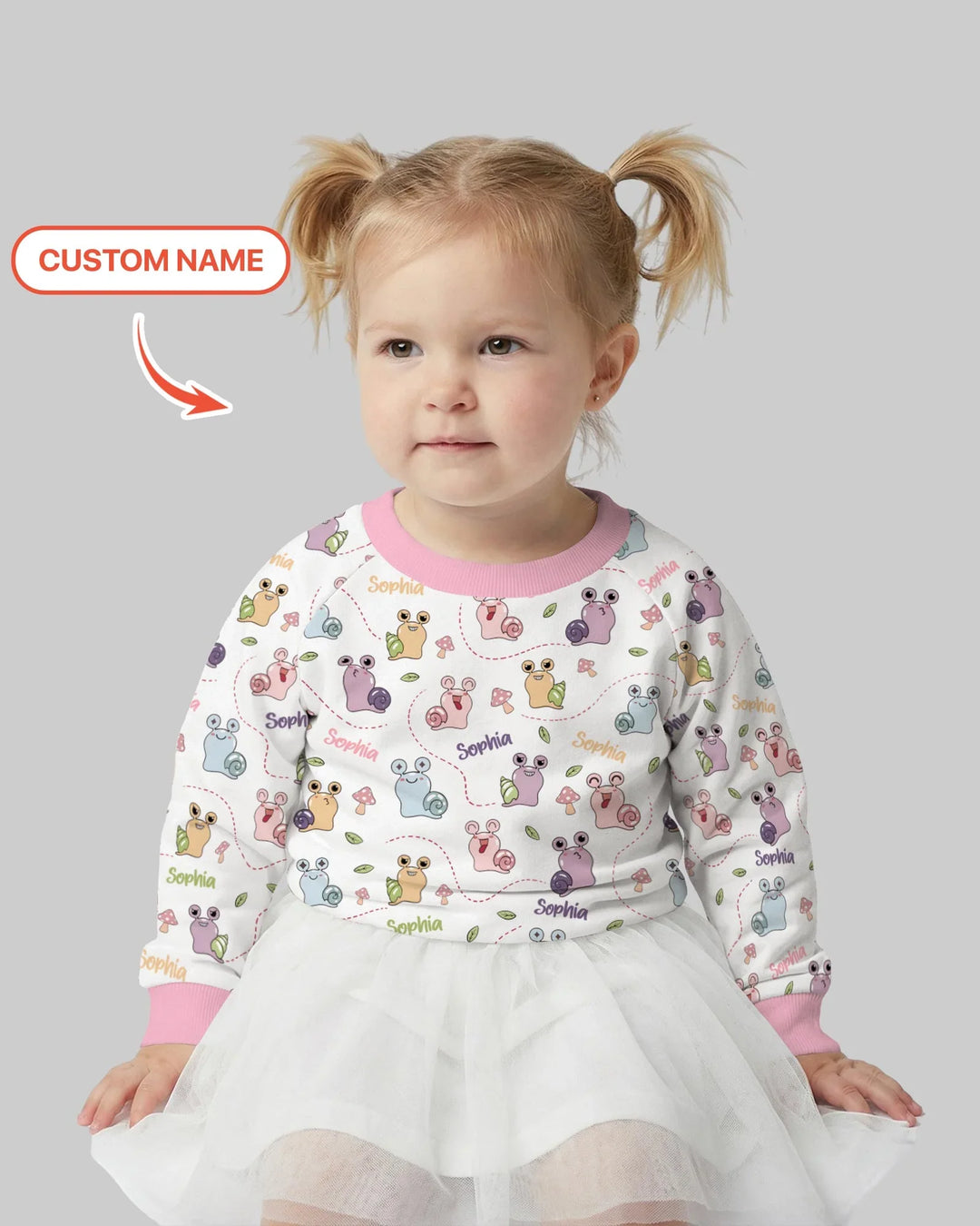 Sudadera de cuello redondo de bambú "¡Lo logré!" con nombre personalizado