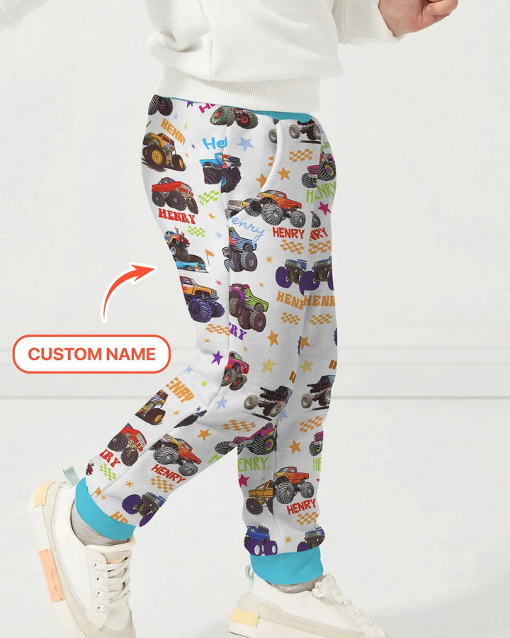 Monster Truck Custom Name Bamboo Jogger