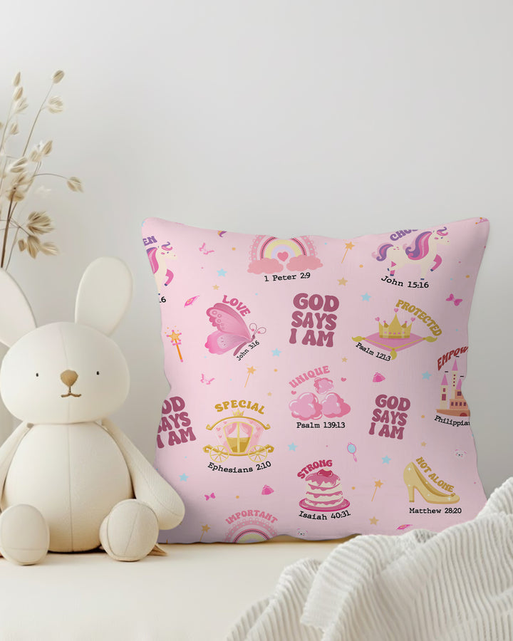 God Says I Am Girl Pillow Case