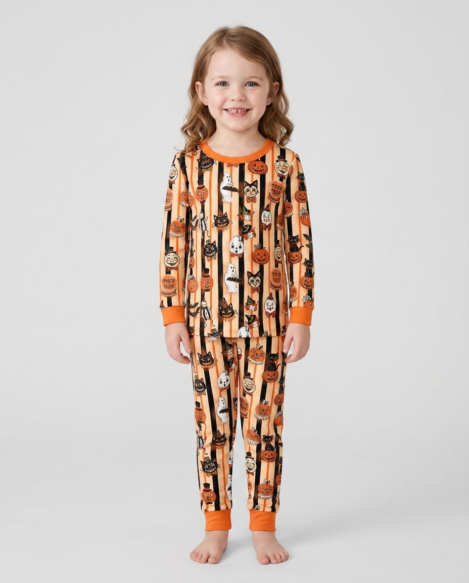Vintage Halloween Bamboo Two Piece Long Sleeve Pajama Set