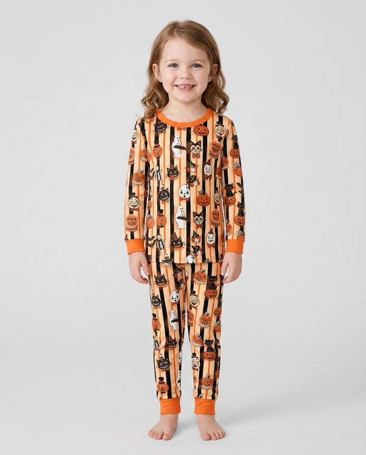 Vintage Halloween Bamboo Two Piece Long Sleeve Pajama Set