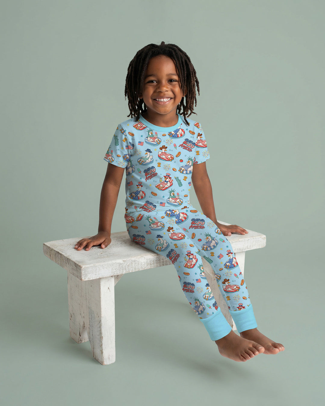 Zweiteiliges, kurzärmliges Pyjama-Set mit Marienkäfern