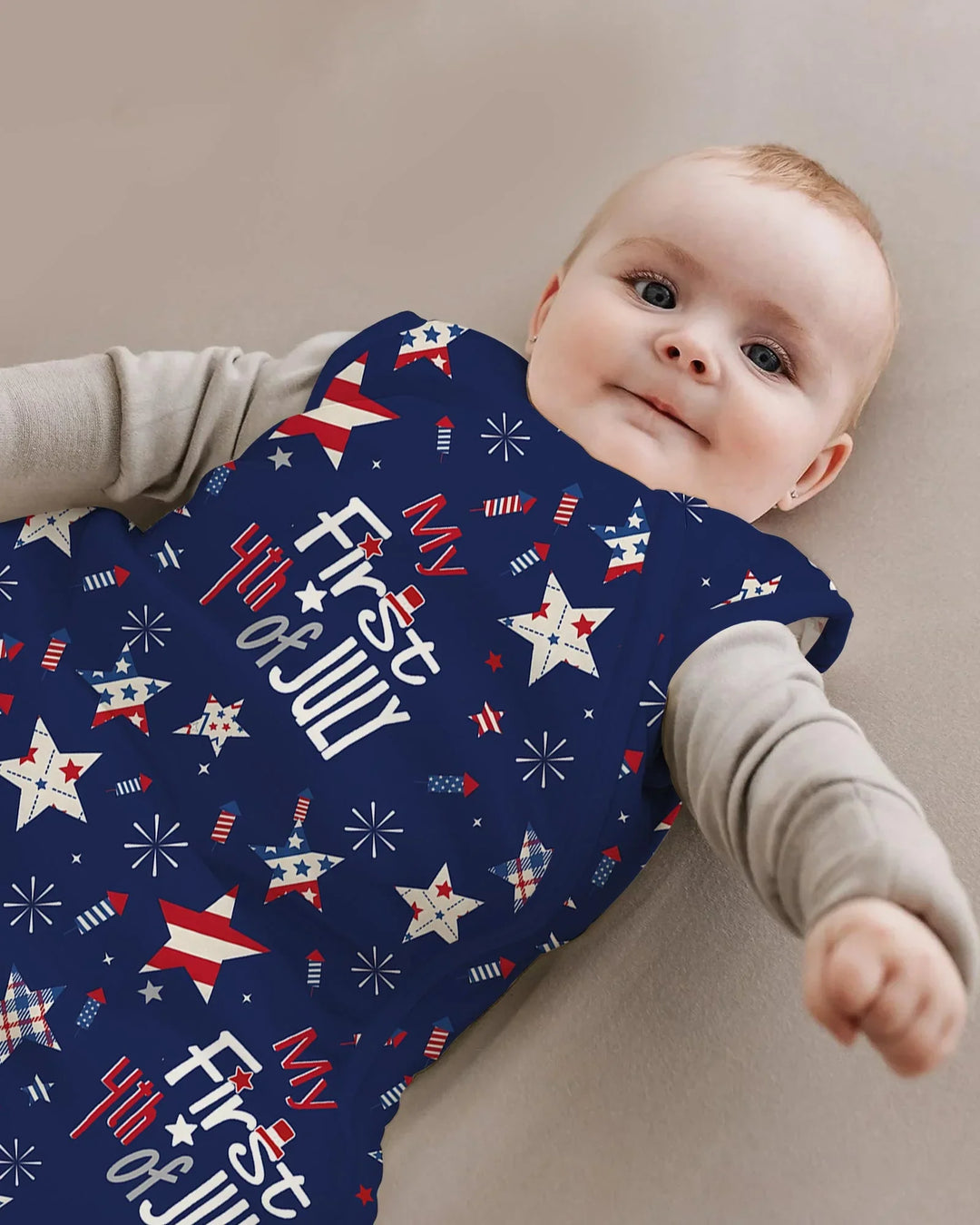 My First 4th of July Star Striped Bamboo Sleep Bag
