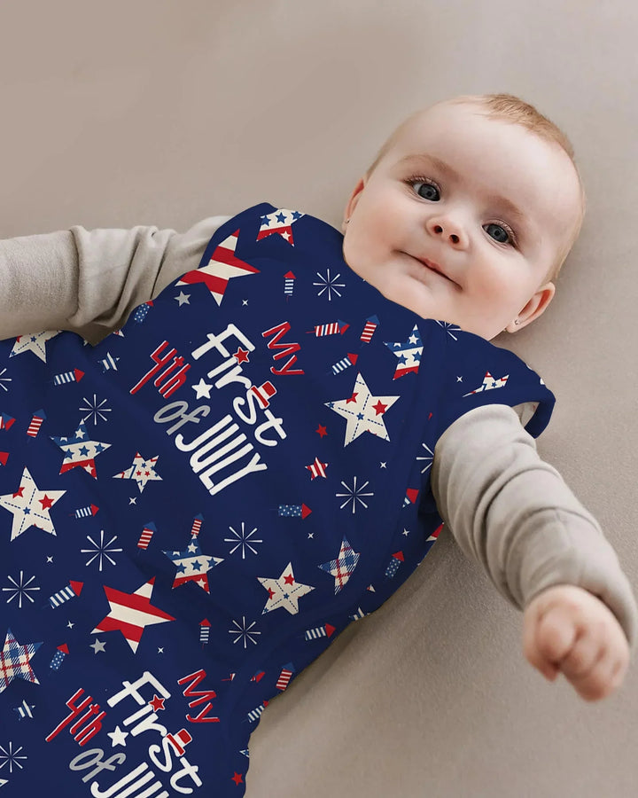 My First 4th of July Star Striped Bamboo Sleep Bag