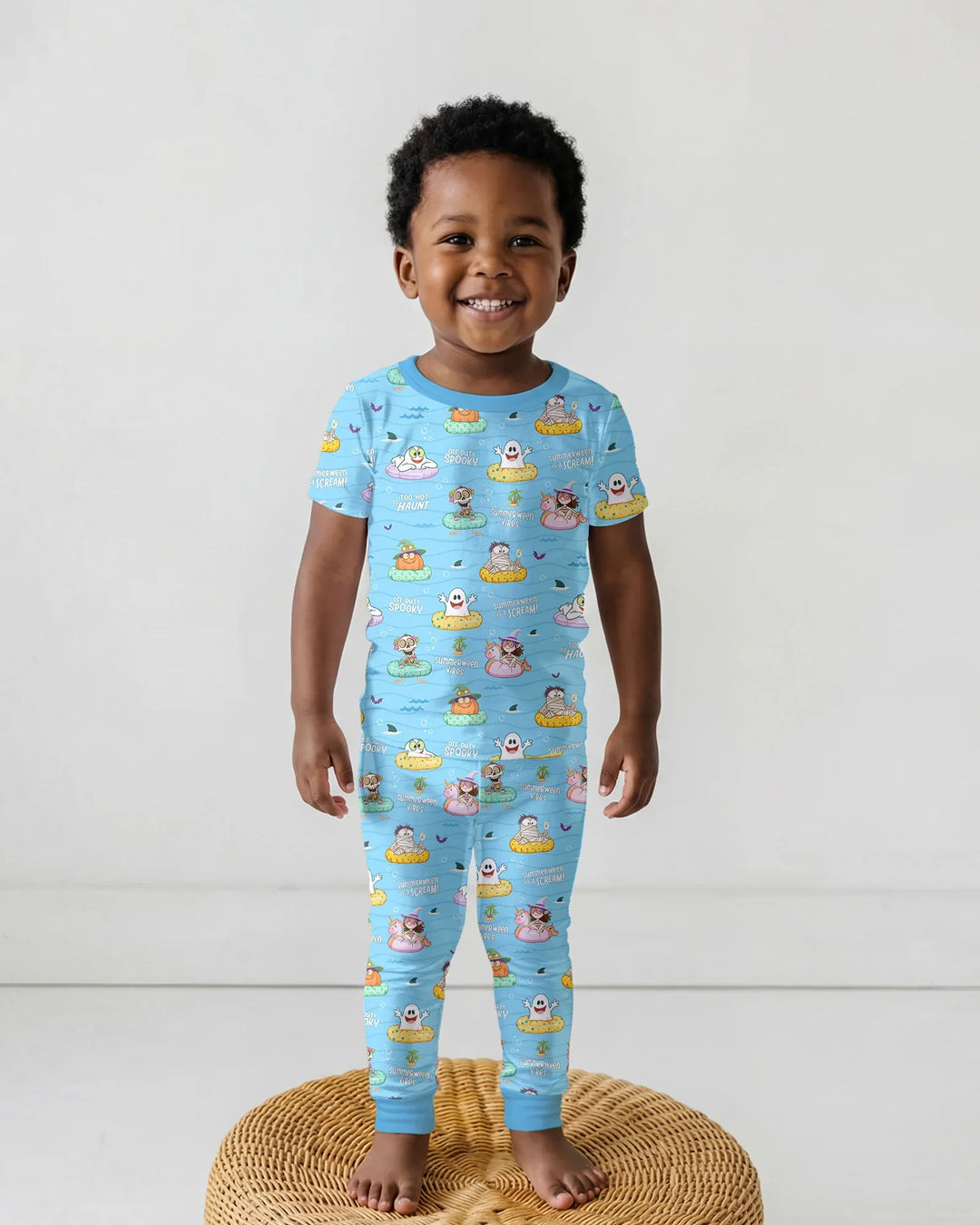 Zweiteiliges, kurzärmliges Pyjama-Set mit Marienkäfern