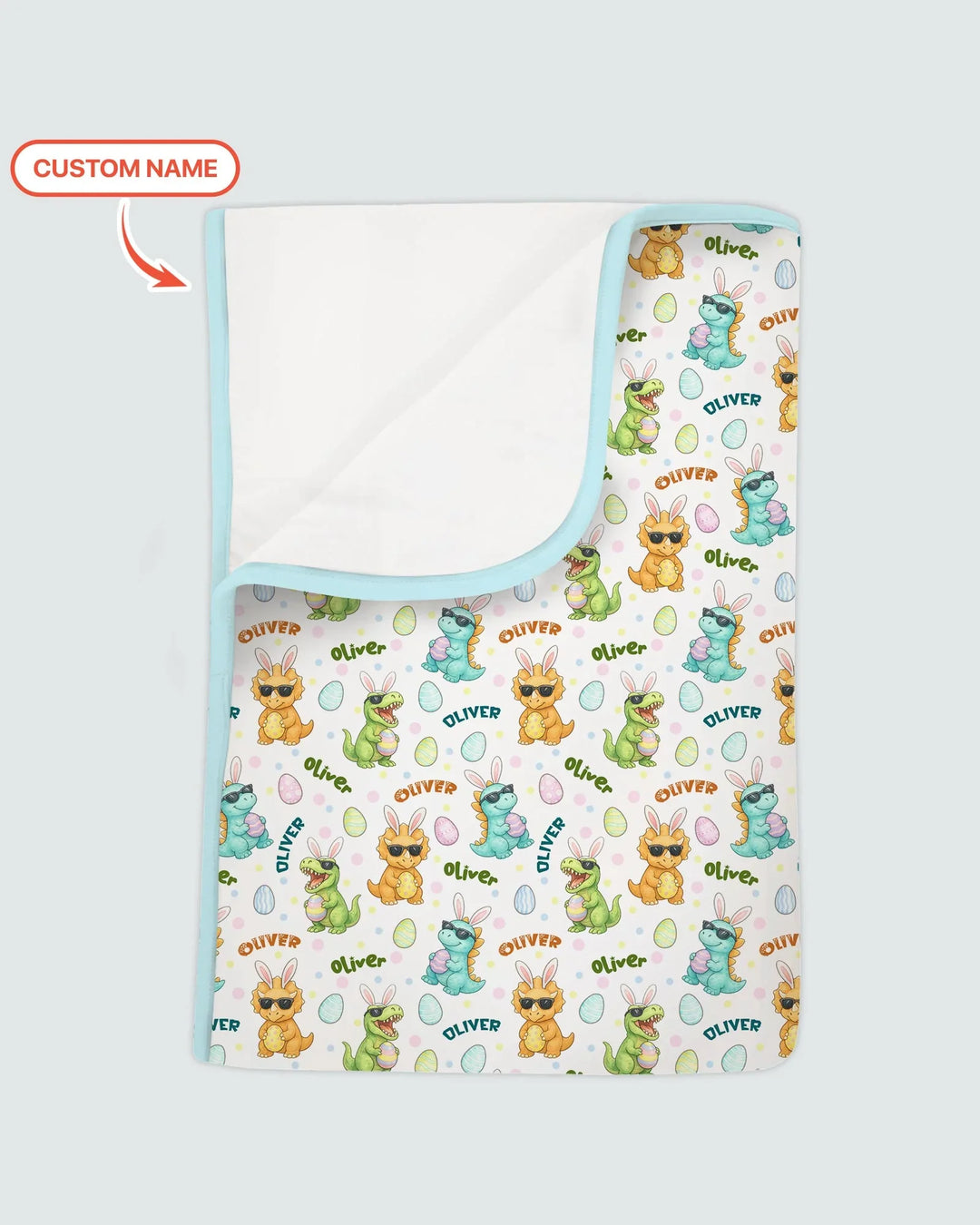 Custom Name Dinosaur on the Hunt Blanket