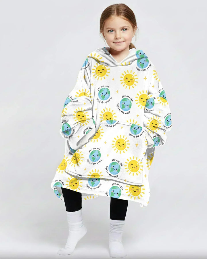 Matthew 5:14 Light of the World Wearable Bamboo Blanket Hoodie