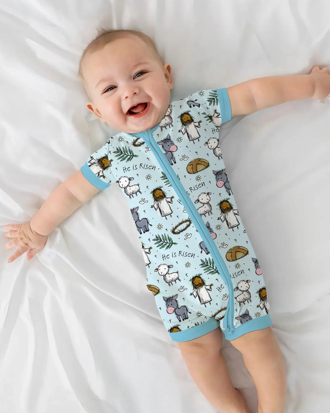 He Is Risen Easter Family Matching Shorty Zippy