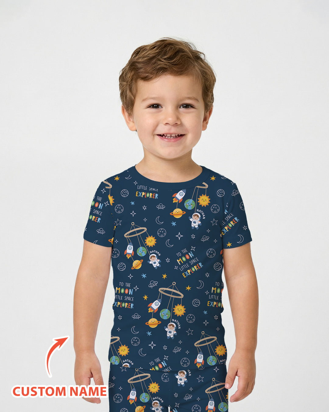 Zweiteiliges, kurzärmliges Pyjama-Set mit Marienkäfern