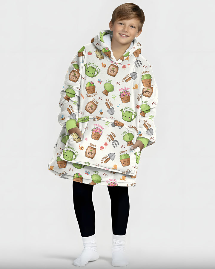 Kawaii Garden Crew Wearable Blanket Hoodie