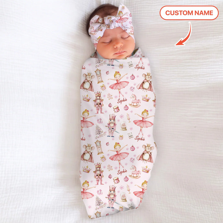 Custom Character "Ballerina Nutcracker Fairytale" Swaddle Blanket