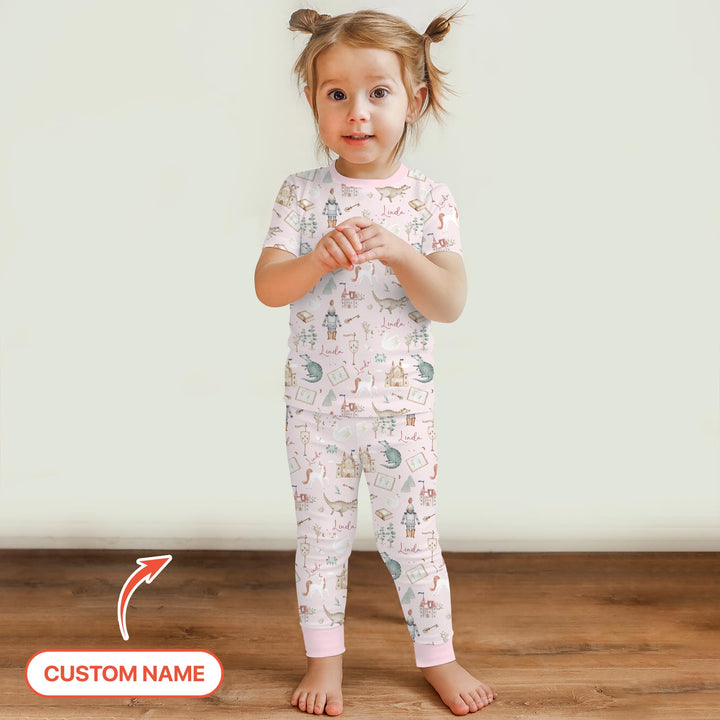 Zweiteiliges, kurzärmliges Pyjama-Set mit Marienkäfern