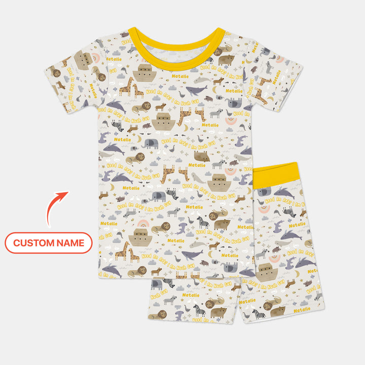 Need An Ark? I Noah Guy Custom Name Two Piece Short Sleeve Shorts Pajama Set