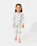 Flamingo Beach Family Matching Bamboo Two Piece Long Sleeve Pajama Set