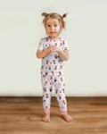 Zweiteiliges, kurzärmliges Pyjama-Set mit Marienkäfern