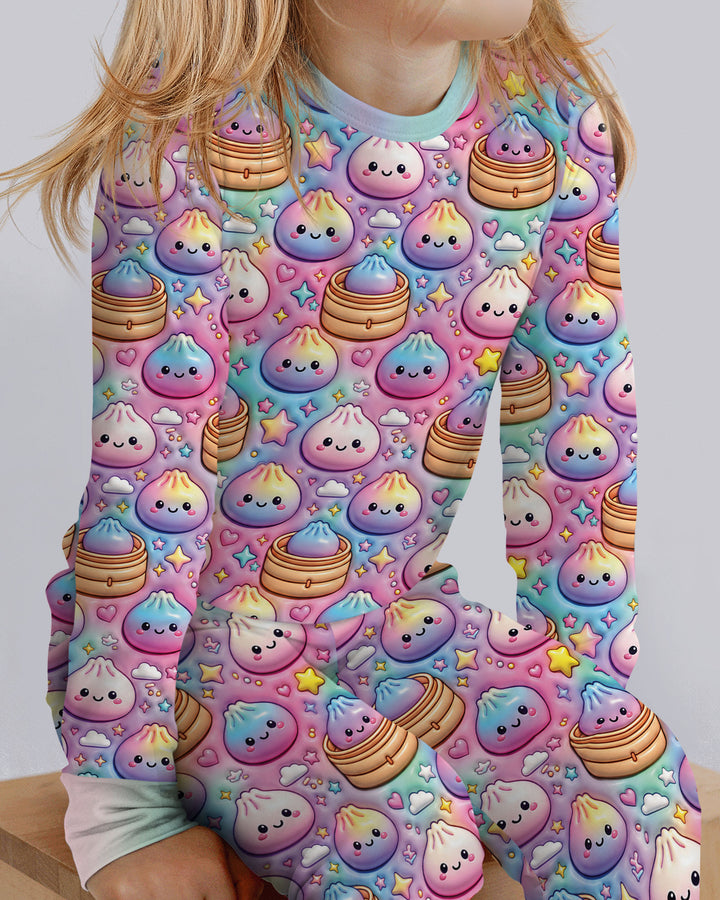 Glitter Dumpling Galaxy Bamboo Two Piece Long Sleeve Pajama Set