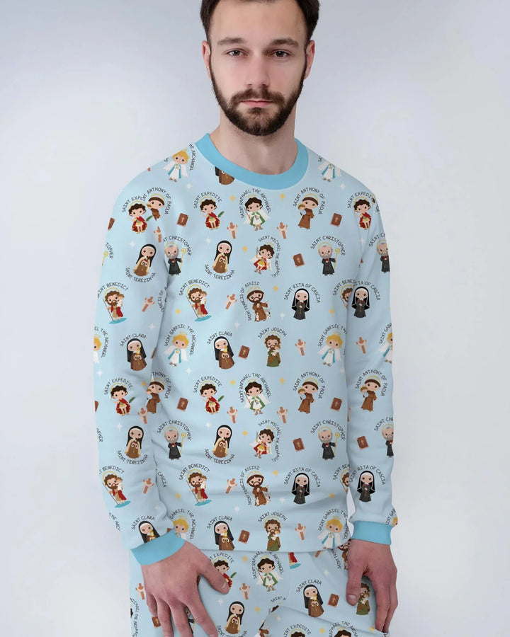 Saints in the Clouds Men's Pajama Set