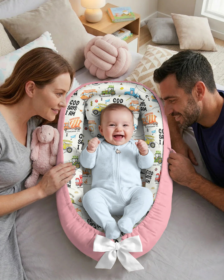 God Says I Am Boy Bamboo Baby Nest Bed