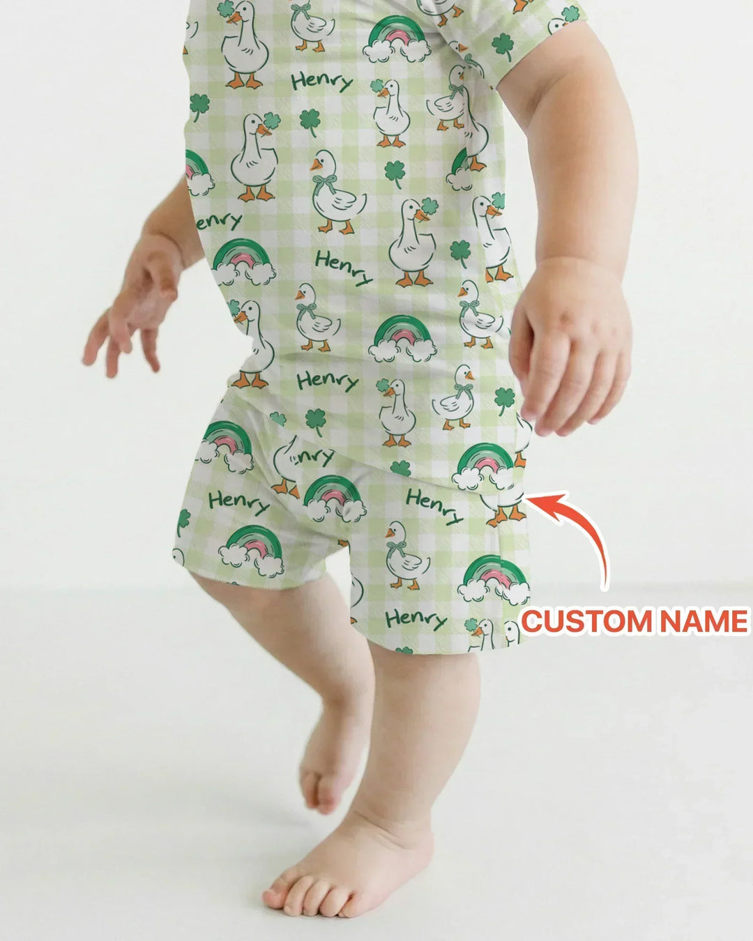 Zweiteiliges Pyjama-Set mit kurzen Ärmeln und Shorts im Sommer-Design