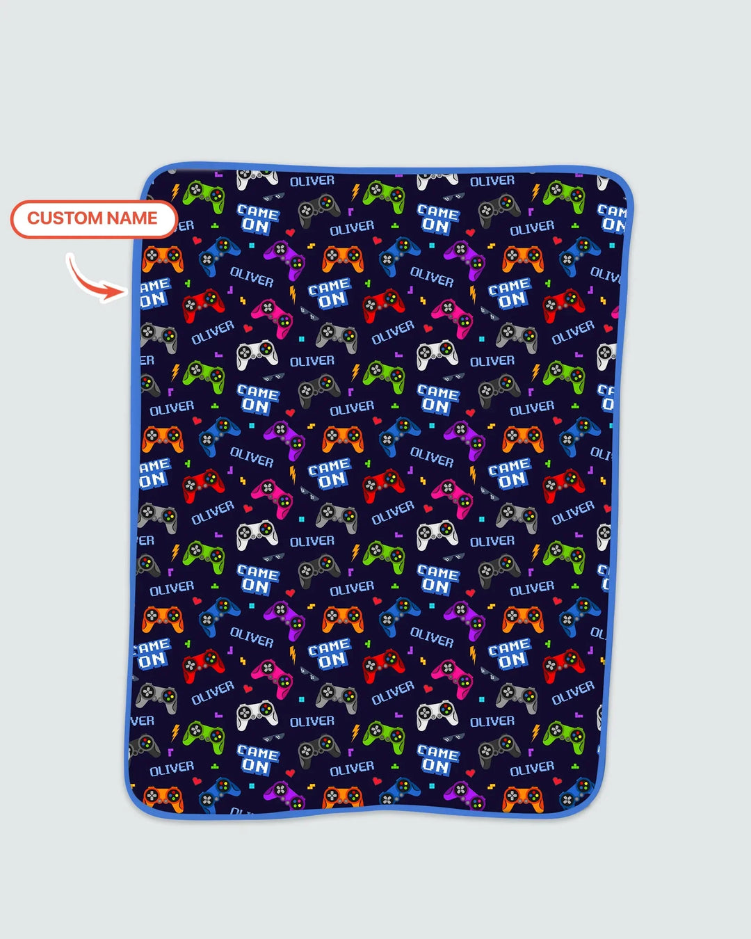 Custom Name Game On Family Matching Bamboo Blanket