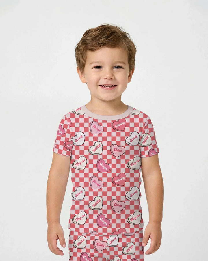 Valentine in Hearts Two Piece Short Sleeve Pajama Set